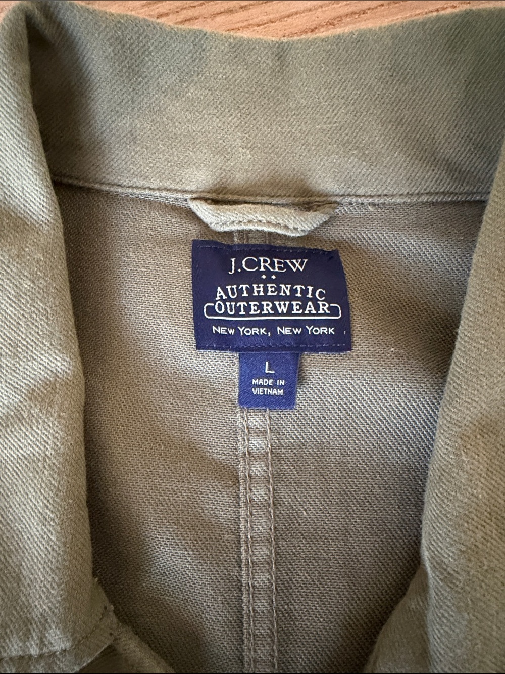 J. Crew Olive Green Cotton Chore Jacket - Picture 2 of 4